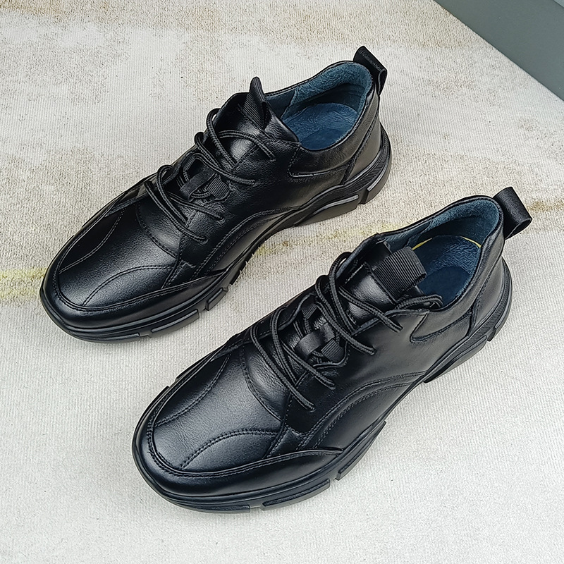 Casual Sports Top Layer Cowhide Light Sole Comfortable Men's Shoes