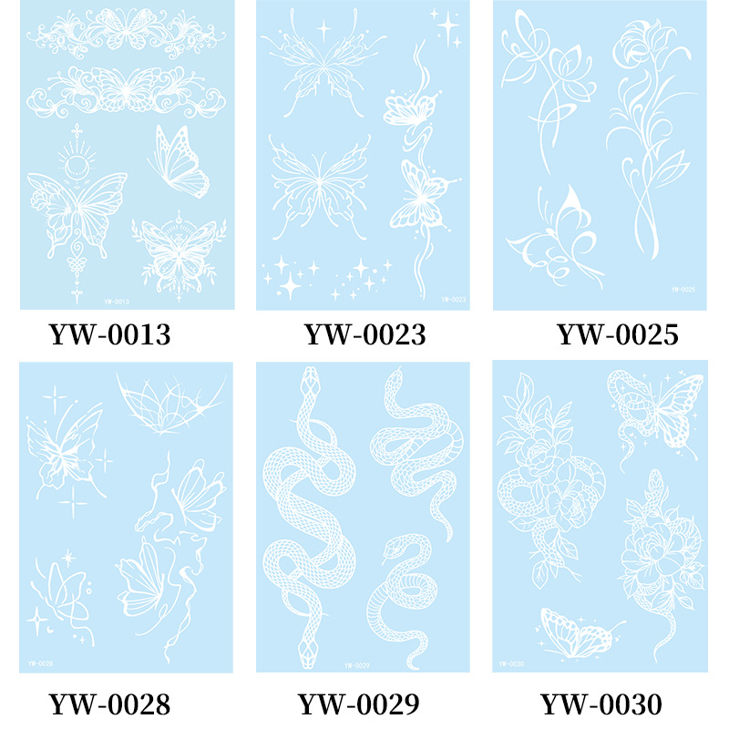 Glow In The Dark Henna Tattoo Stickers  Intricate Lace Hand & Arm Designs For Halloween Christmas Parties  Light Up Your Party