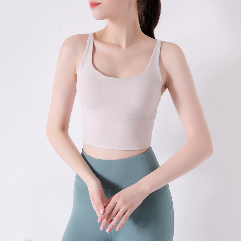 Fitness Vest Sling Spaghetti Straps Cross Back Yoga Bra