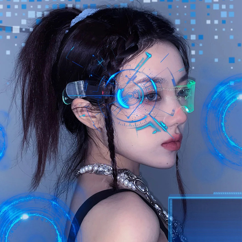 Punk Futuristic Technology Sense Glasses Photo Sci-fi Glow - Image 6