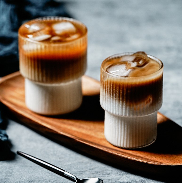 Vertical Grain Glass Ear Hanging Coffee Cup