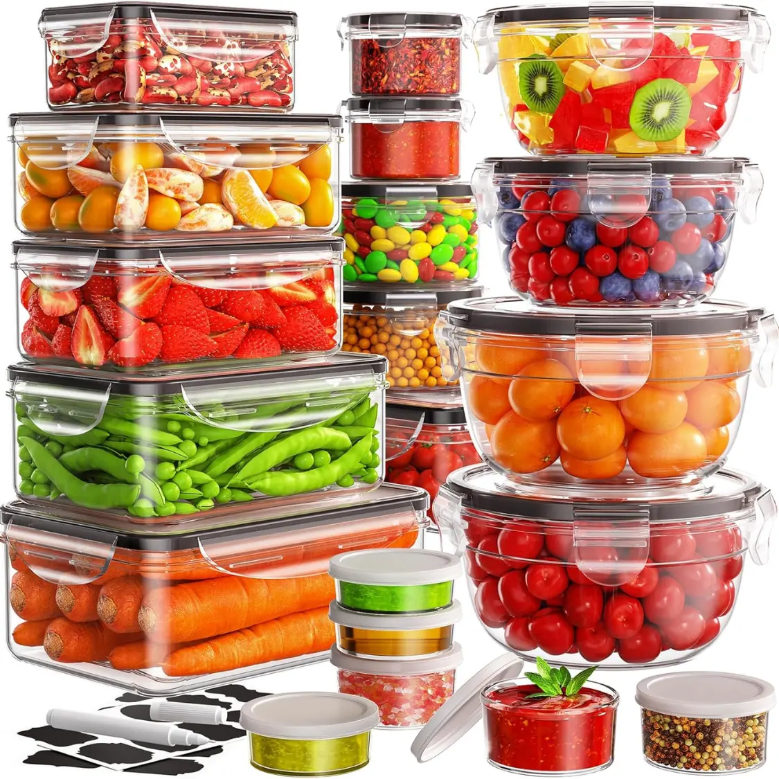 Food Storage Containers With Lids Airtight Leakproof