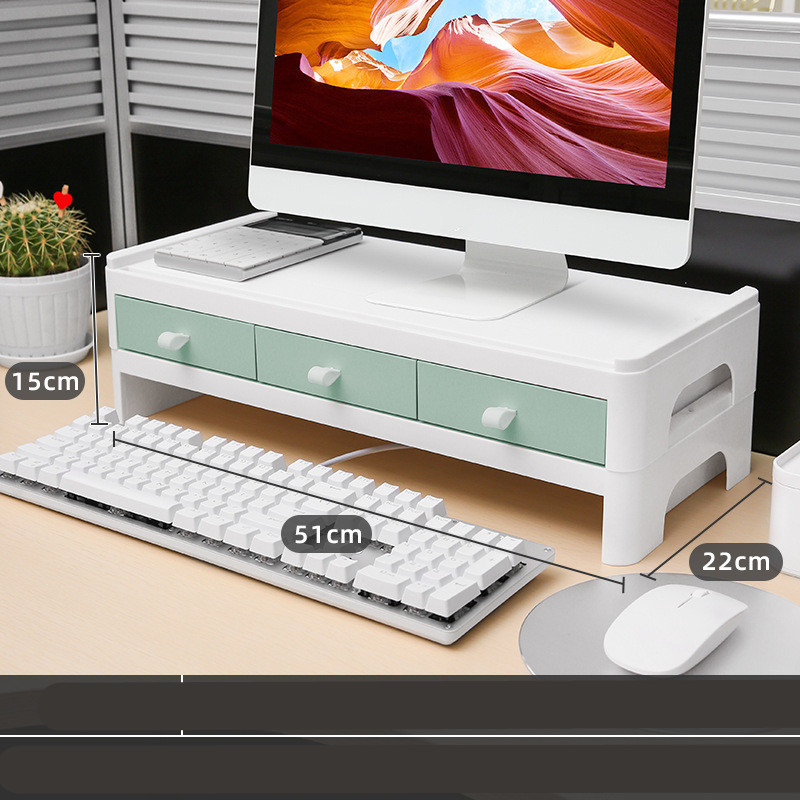 OrganiBoost Pro Monitor Stand with Drawers - Desktop Organizer | Shop Now on CyberRigStore.com