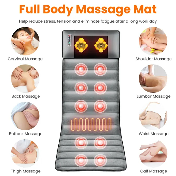 Full Body Electric Massage Mat with Heat Vibration Massage Pad β photo 5