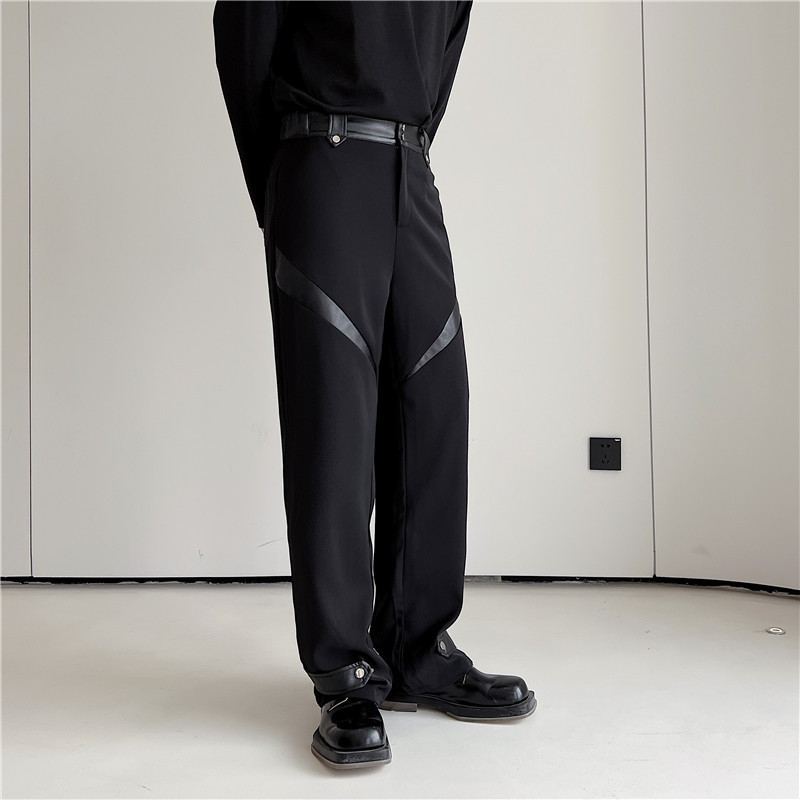 Title 1, Japanese Design Contrast Color Suit Pants For Men