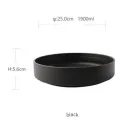 10Inch Black Large Soup Plate