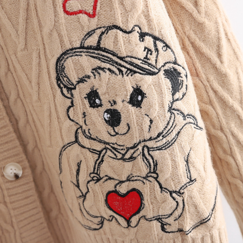 Cartoon Childlike Knitted Sweater Coat Japanese Mori Women