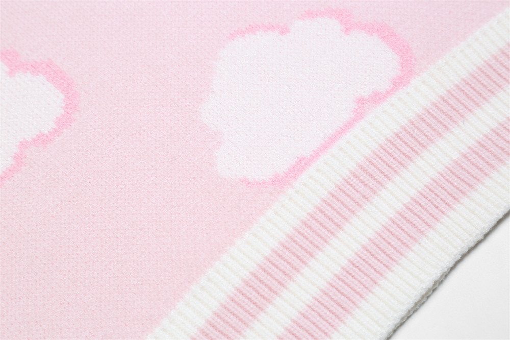 سترة رجالية بلا أكمام برقبة V فضفاضة بنقشة جاكار سحاب الشارع