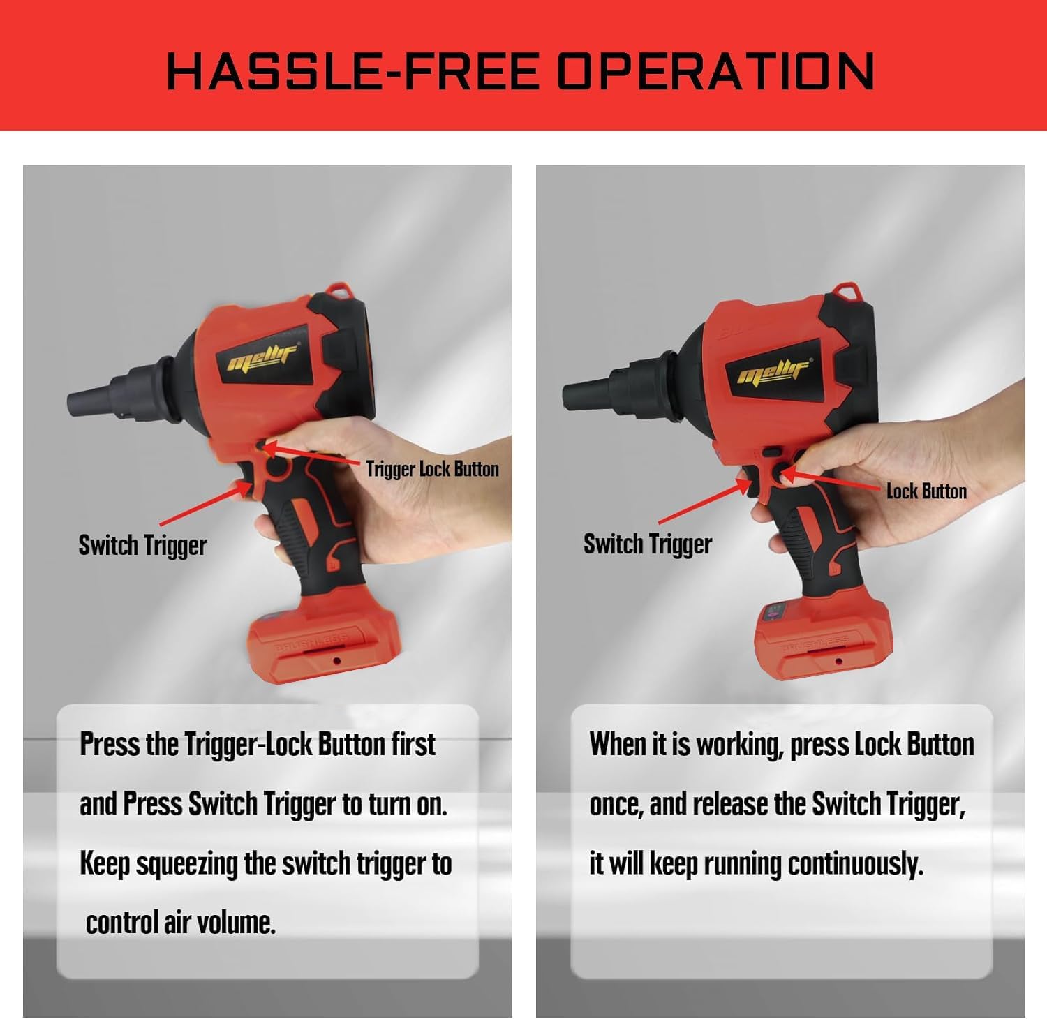 High Volume Compressed Air Duster Compatible With Milwaukee 18V Battery- 3 — image 3