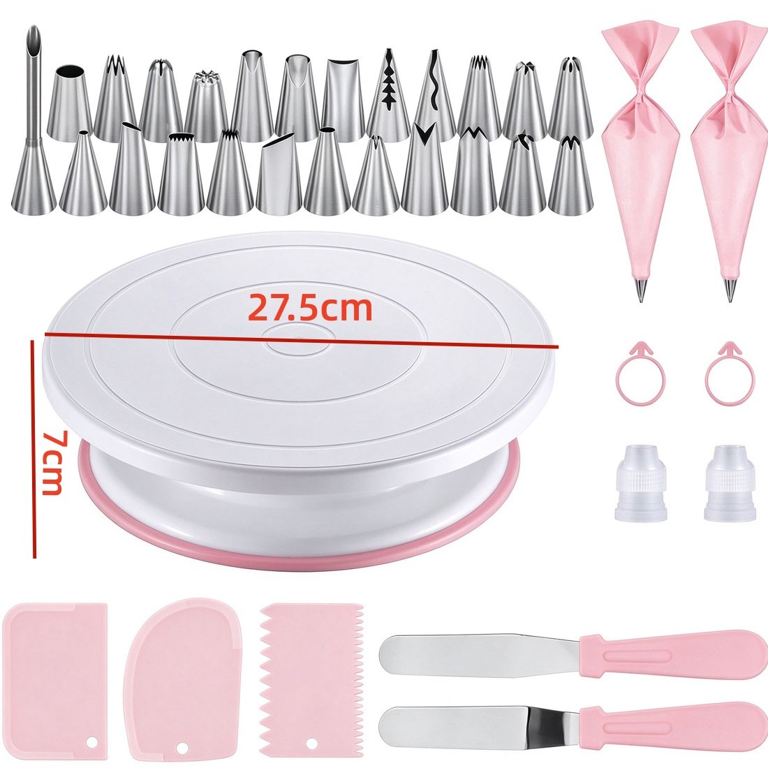 36pcs cake turntable rotating stand cake plate revolving