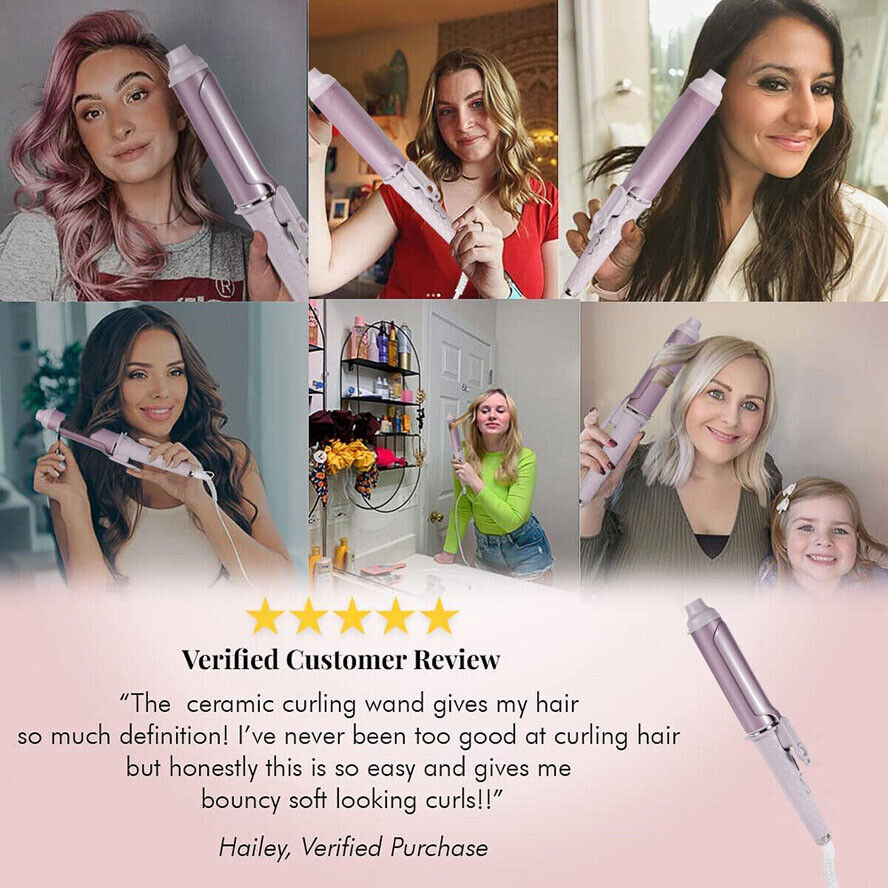 40mm Curling Wand Tongs Big Barrel Iron Hair Curler — image 7