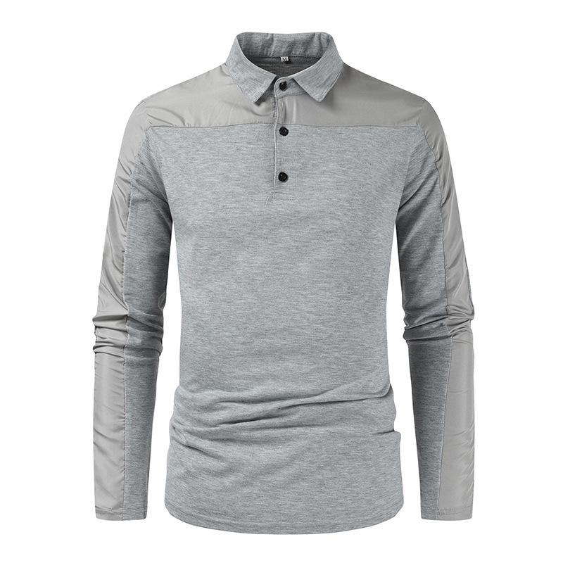 Title 5, Mens Lapel Panel Casual Long Sleeve Shirt, off...