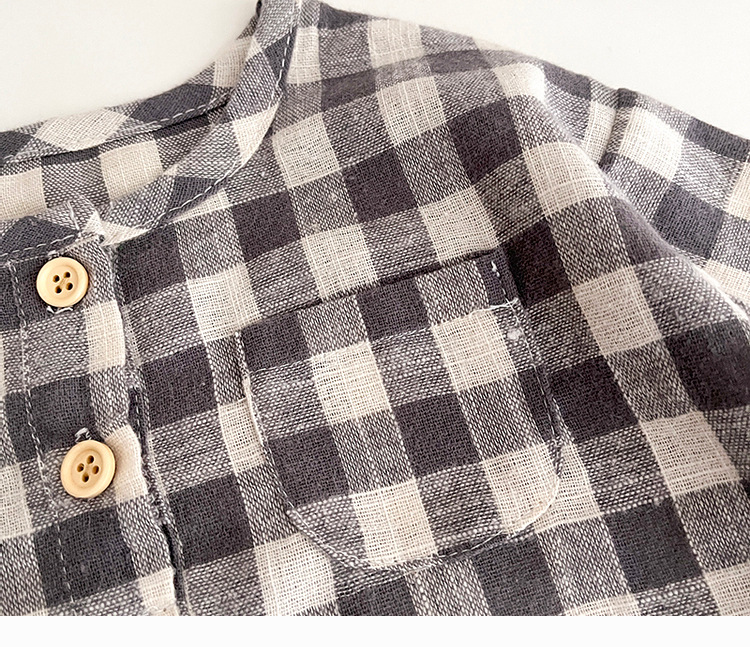 Title 10, Plaid Long Sleeve All Matching Shirt Round Neck