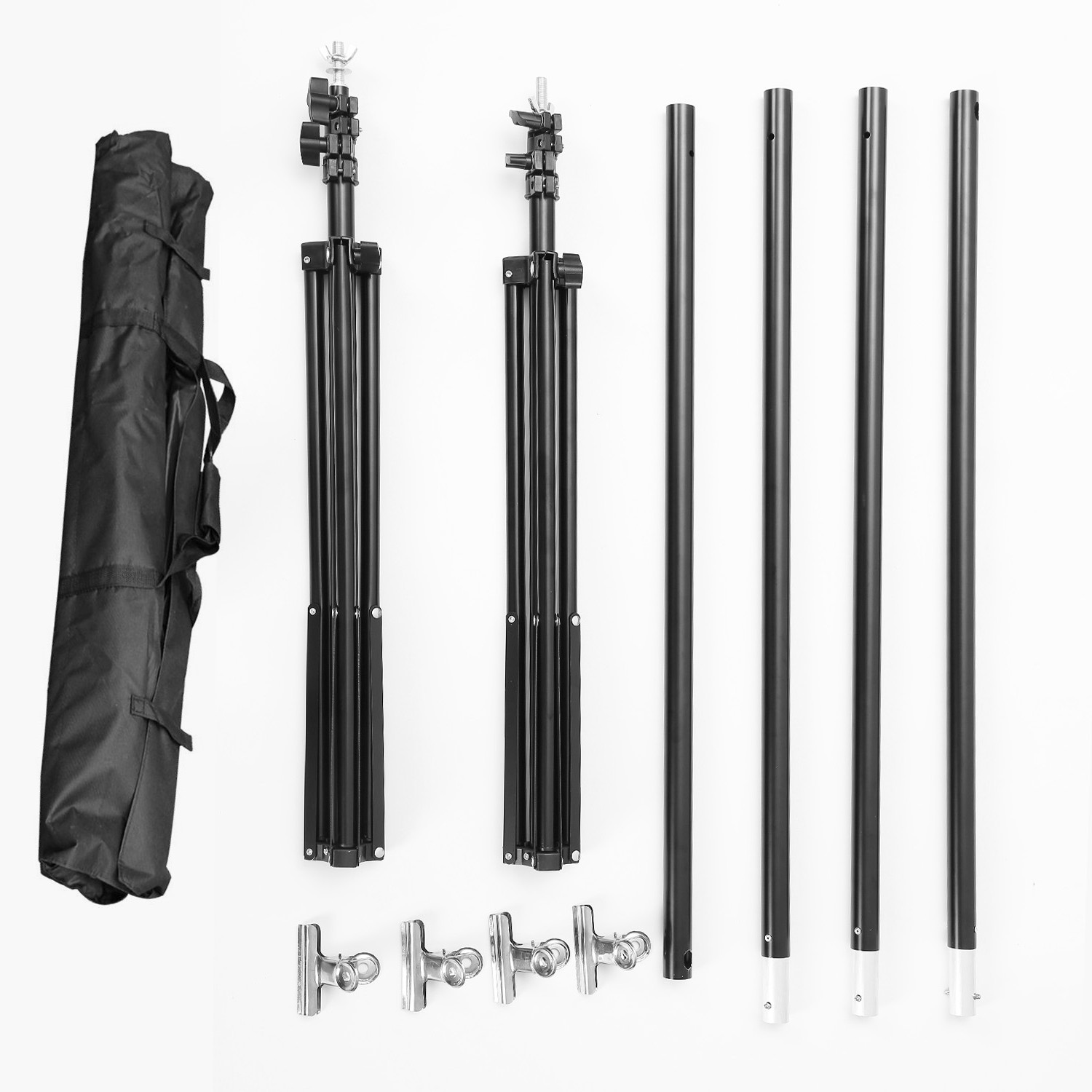 1Pc 6.5 Plus 10ft Photo Video Studio Backdrop Background Stand Adjustable Heavy Duty Photography Backdrop Support Stand Set With Carrying Bag Clamps Stand Only