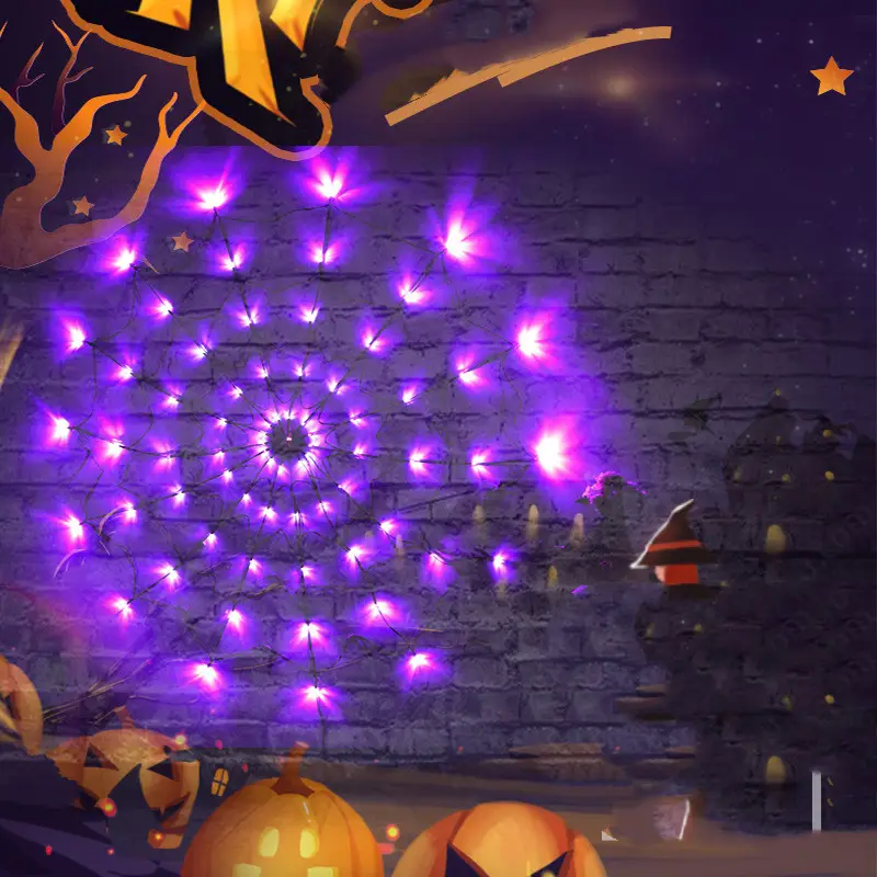 LED Spider Web Lights Halloween