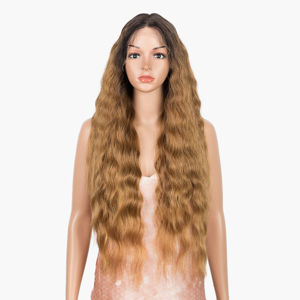 Women's Wig Wave Long Curly Hair Chemical Fiber Headgear — foto 2