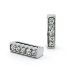 DIY Letter Bracelet 10mm Rhinestone Letter Beads - I - View 1
