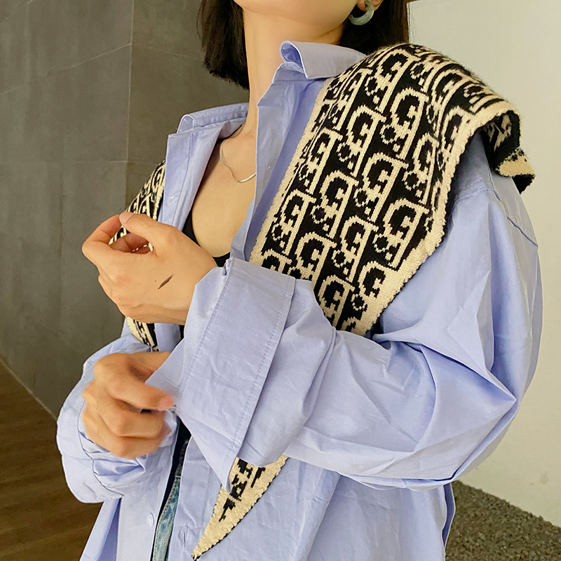 Knitted Double-sided Small Shoulder Shoulder Women's Autumn Dual Use Scarf