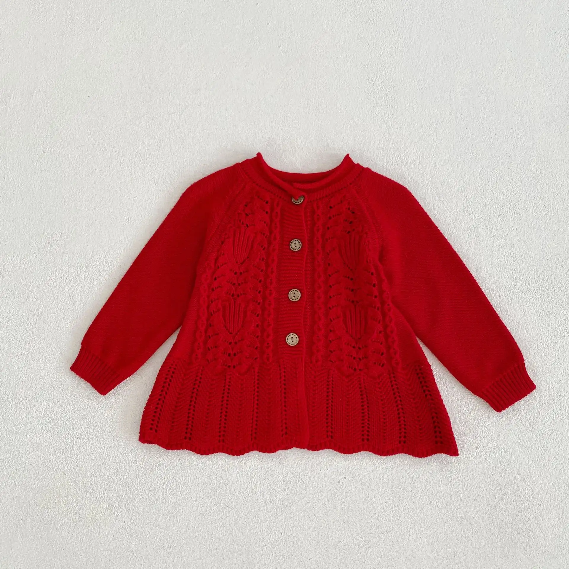 Fashion Knitted Long Sleeved Sweater Cardigan