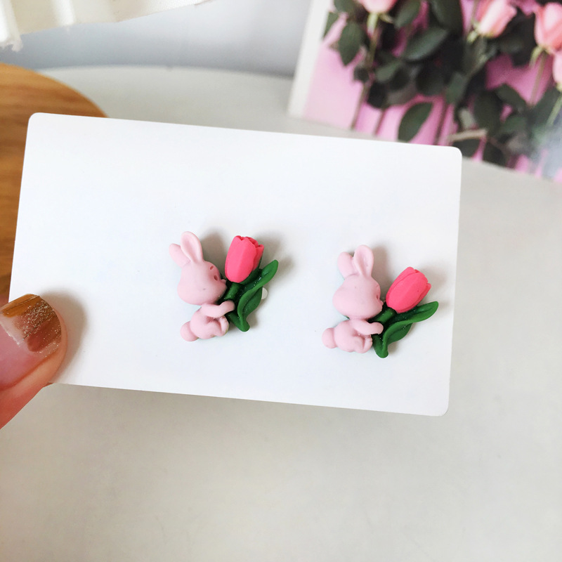 Earrings Sen-line Sweet Tulip Earrings Girl
