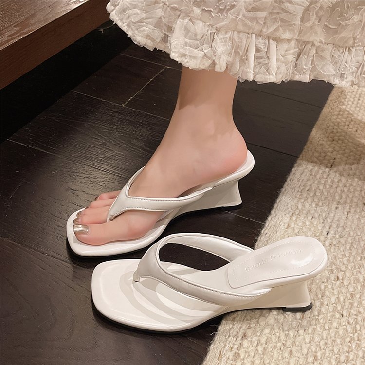 Wedge Heel Thong Sandals