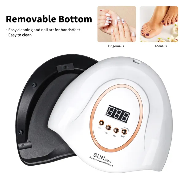 UV LED Nail Lamp,280W Nail Curing Lamps For Gel Polish With Automatic Sensor 4 Timer Setting,Led Nail Dryer, Professional Nail Art Drying Tools For Fingernail And Toenail view 5