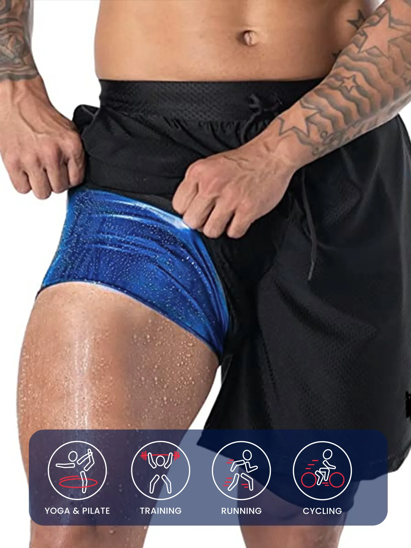 Sauna Shorts For Men 2 In 1