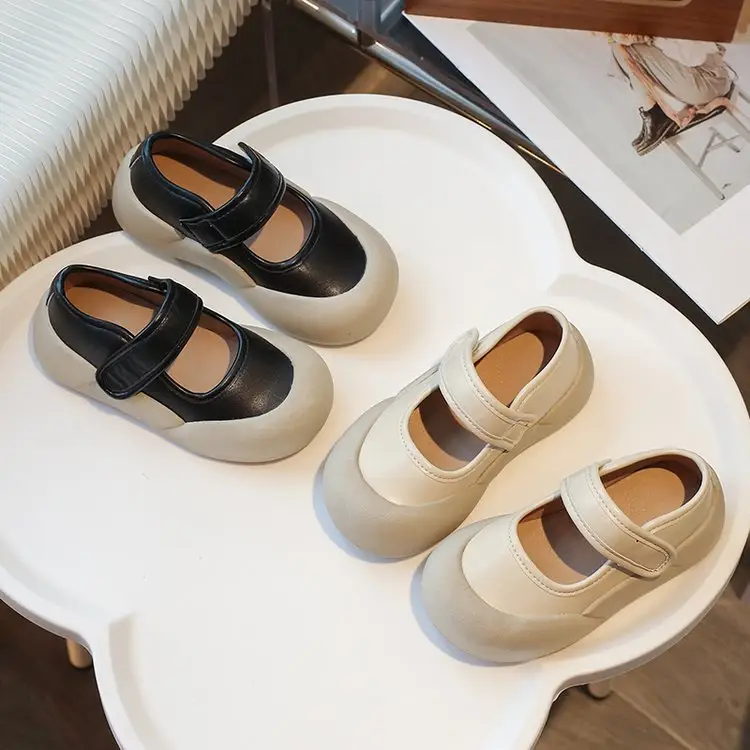 Children's Small Leather Shoes, Girls' Round Toe