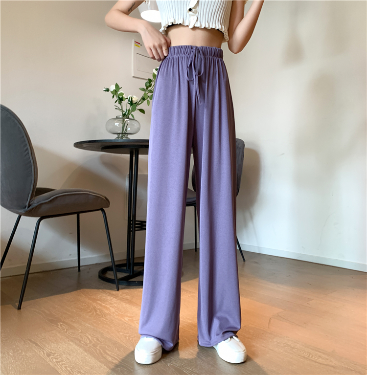 Women's New High Waist Drape Slim Loose Straight Pants
