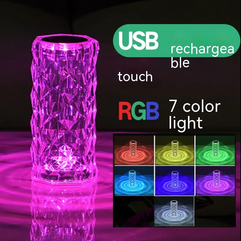 Crystal Rose Lamp Atmosphere Creative Led Table Lamp – image 3