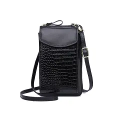 Multifunctional Crossbody Vertical Cover Type Mini Shoulder - Black - View 1