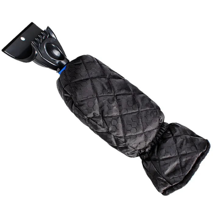 Ice Scraper with Warm Mitten, Car Windshield Snow Scraper with Fleece-Lined Glove - detail photo 4