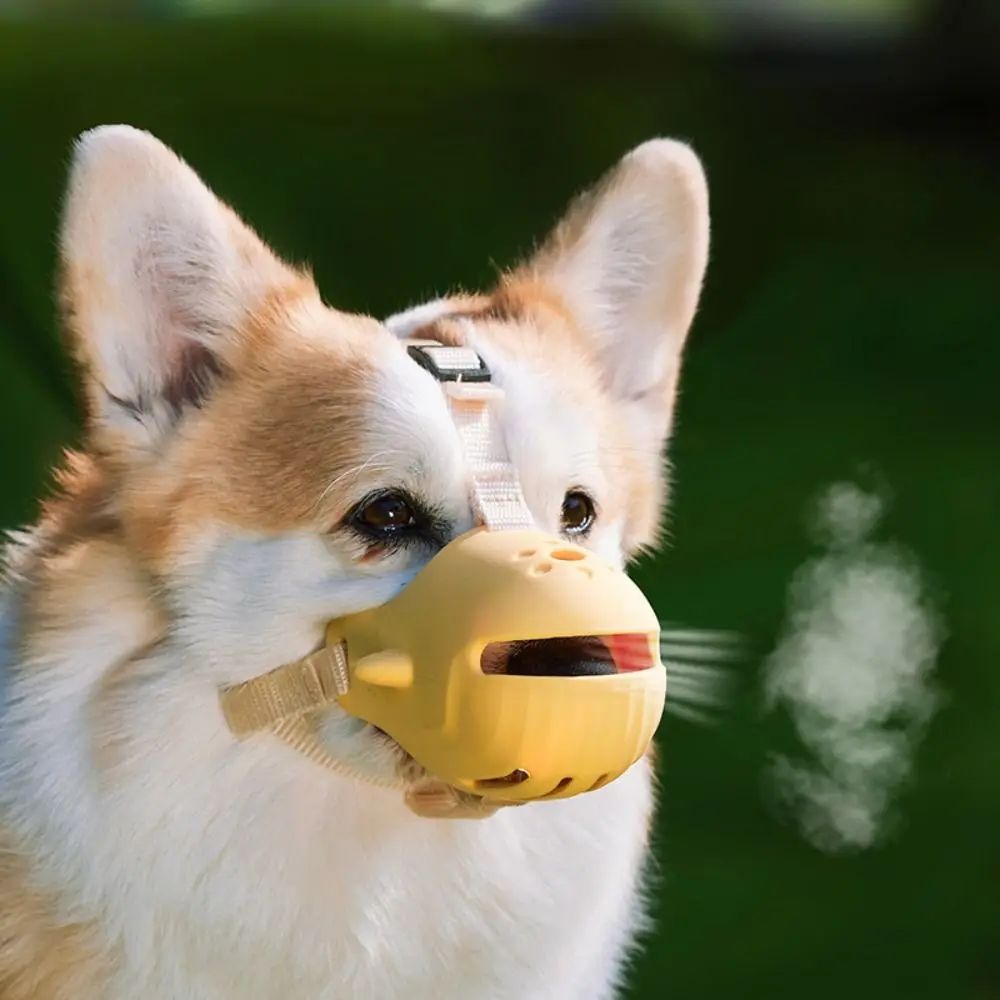 Portable Dog Muzzle Breathable Anti-Biting Dog Mouth Cover Adjustable Pet Basket Muzzles For Small Medium Pet Accessories thumbnail 6