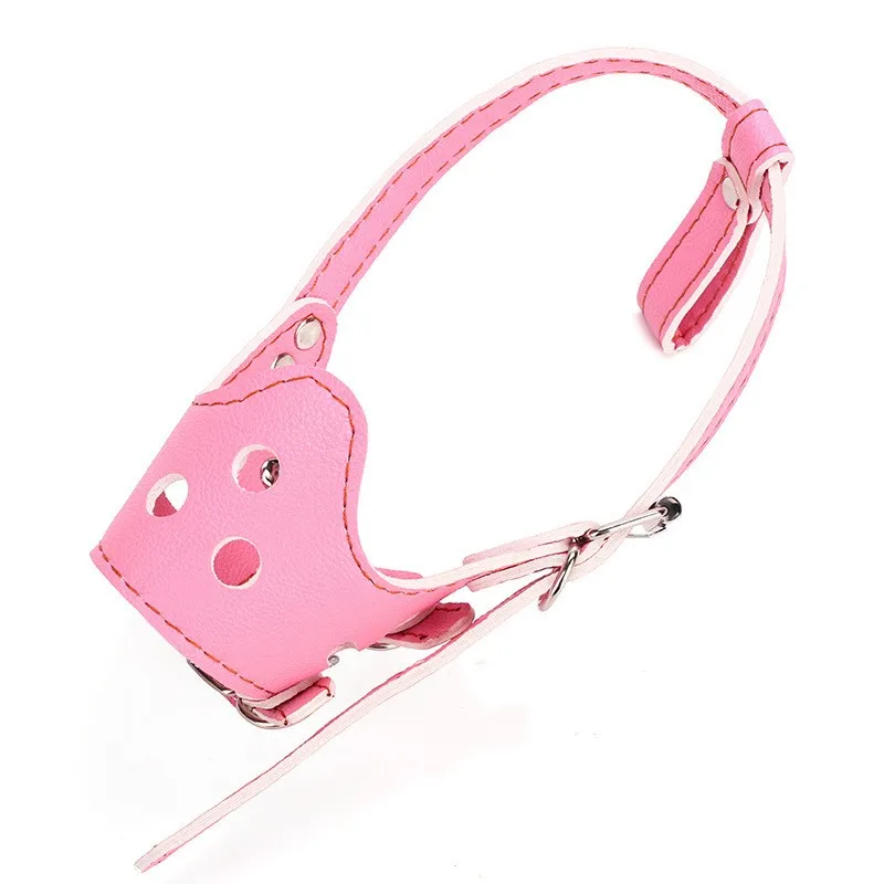Small Dog Large Muzzle Adjustable Bite Proof - Pink