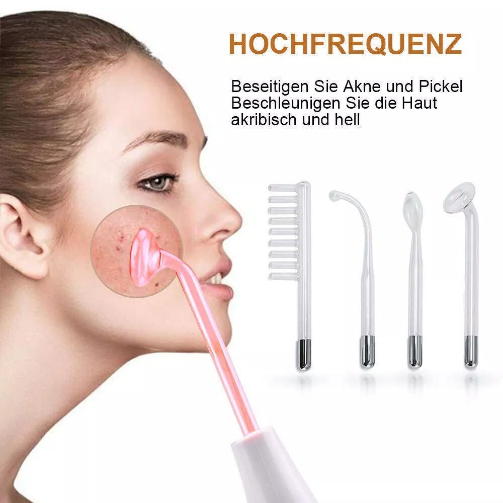 Portable High Frequency Electrotherapy Skin Therapy Wand Machine Acnes Remove