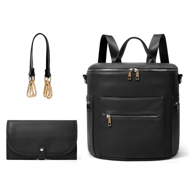 Fashion Mommy Waiting For Delivery Pu Backpack Black - Shop at LoveMi