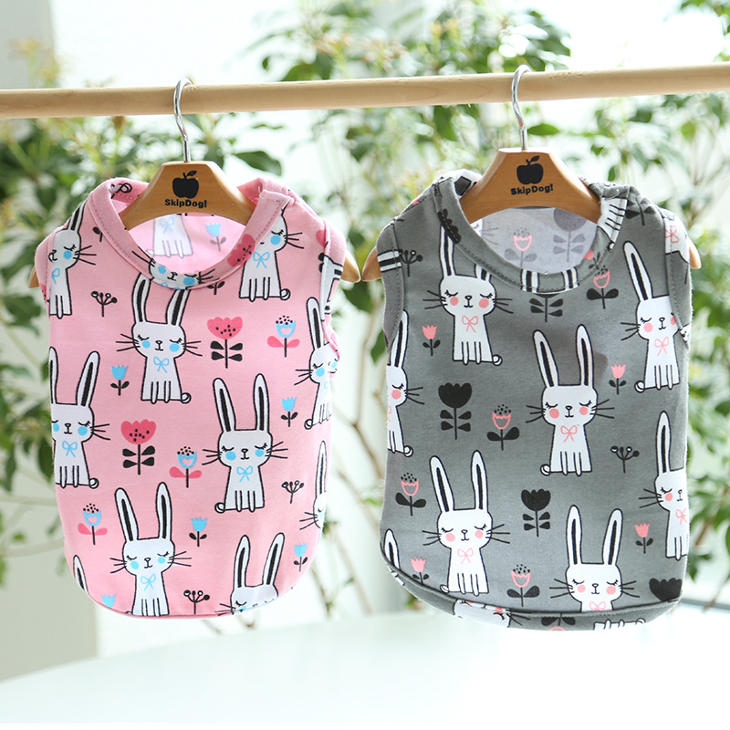 Cartoon Cotton Pull Frame Vest Cute Bunny Pet Clothes
