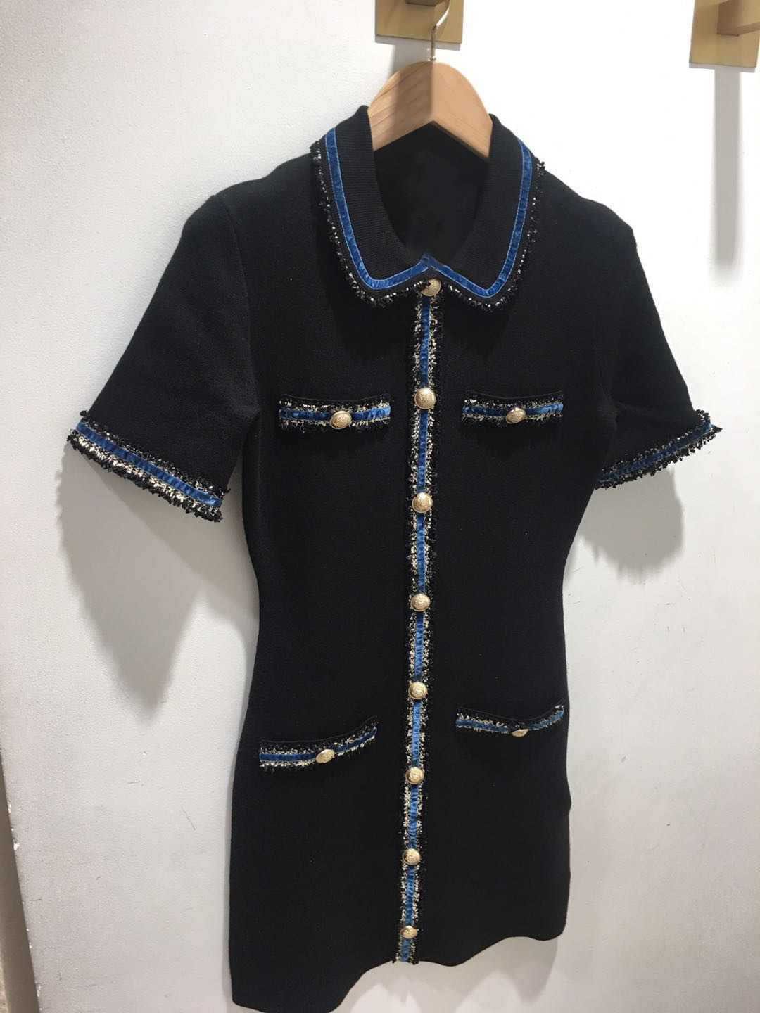 Lapel Knitted Knitted Slim Dress Women