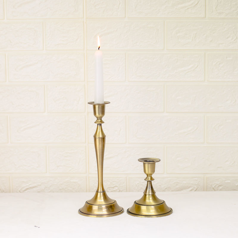 Title 1, Alloy Ornaments Simple European Candle Holder