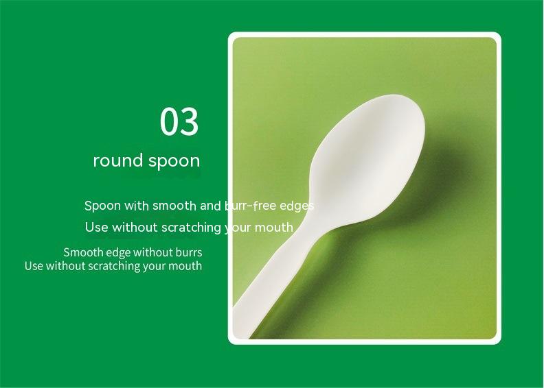 Title 6, Disposable PLA Knife Fork And Spoon Tableware Set