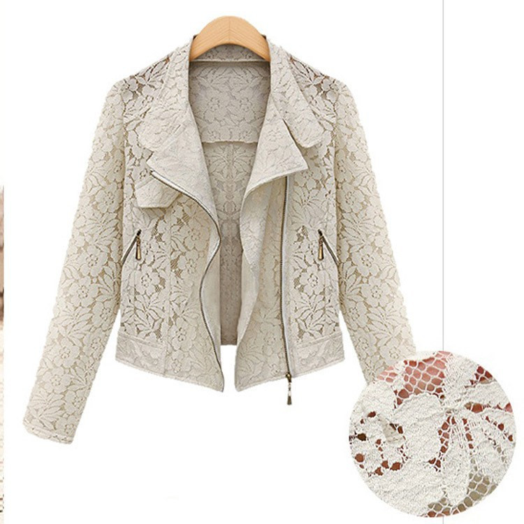 Lace Hollow Cardigan Small Shawl Was Thin All-match Female Short Coat