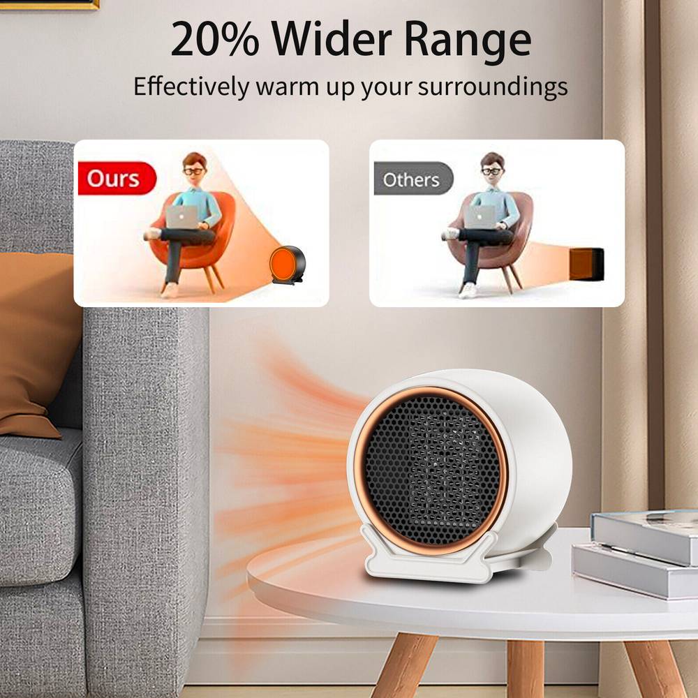 Electric Heater Fan PTC Ceramic Quite Portable 2Heating Warmer 1200W — image 10