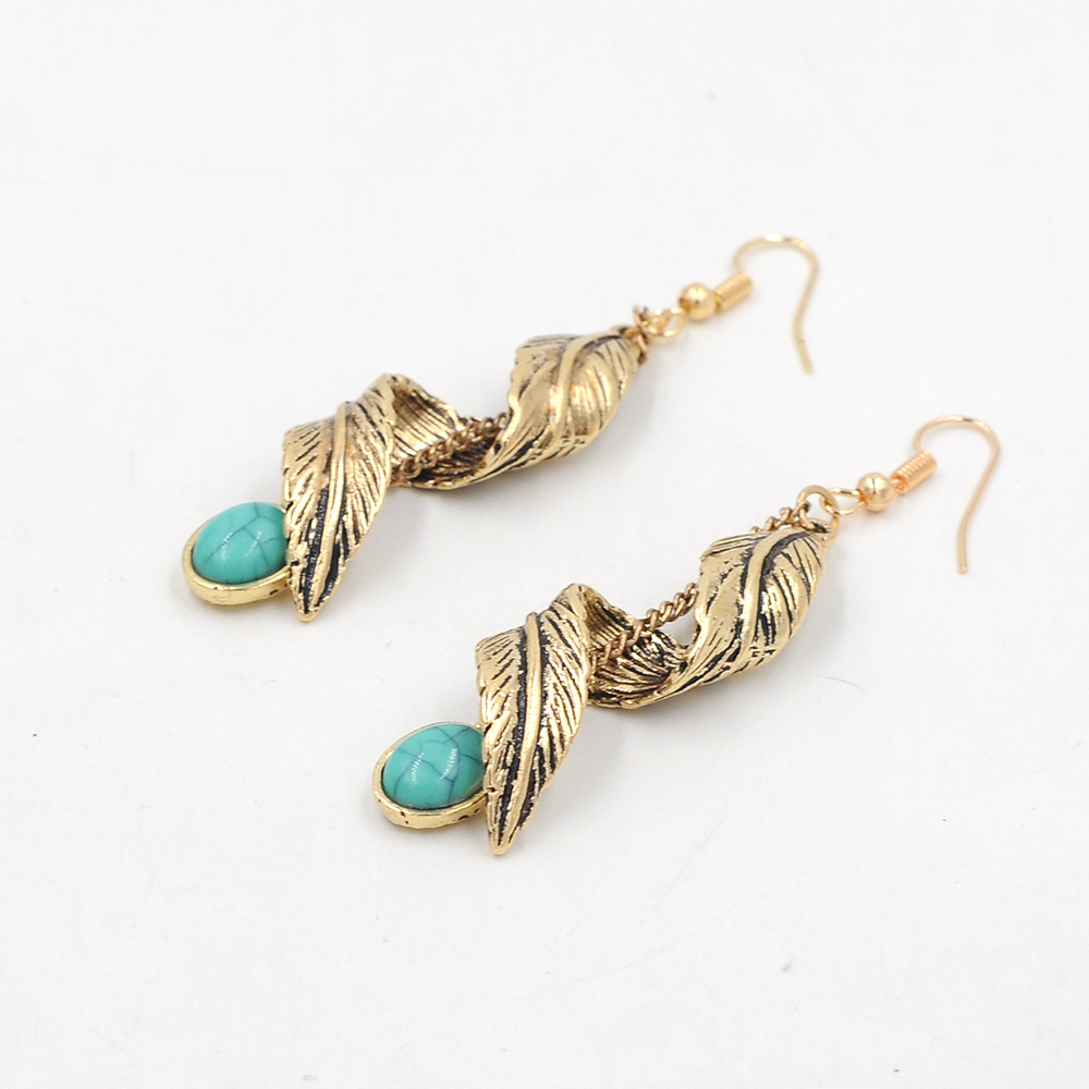 Title 4, Bohemian Style Tassel Earrings Vintage Turquois...