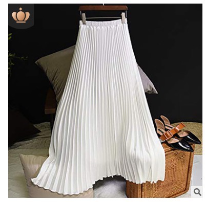 Solid Color High Waist Half-length Skirt Female Elastic Waist Chiffon Skirt