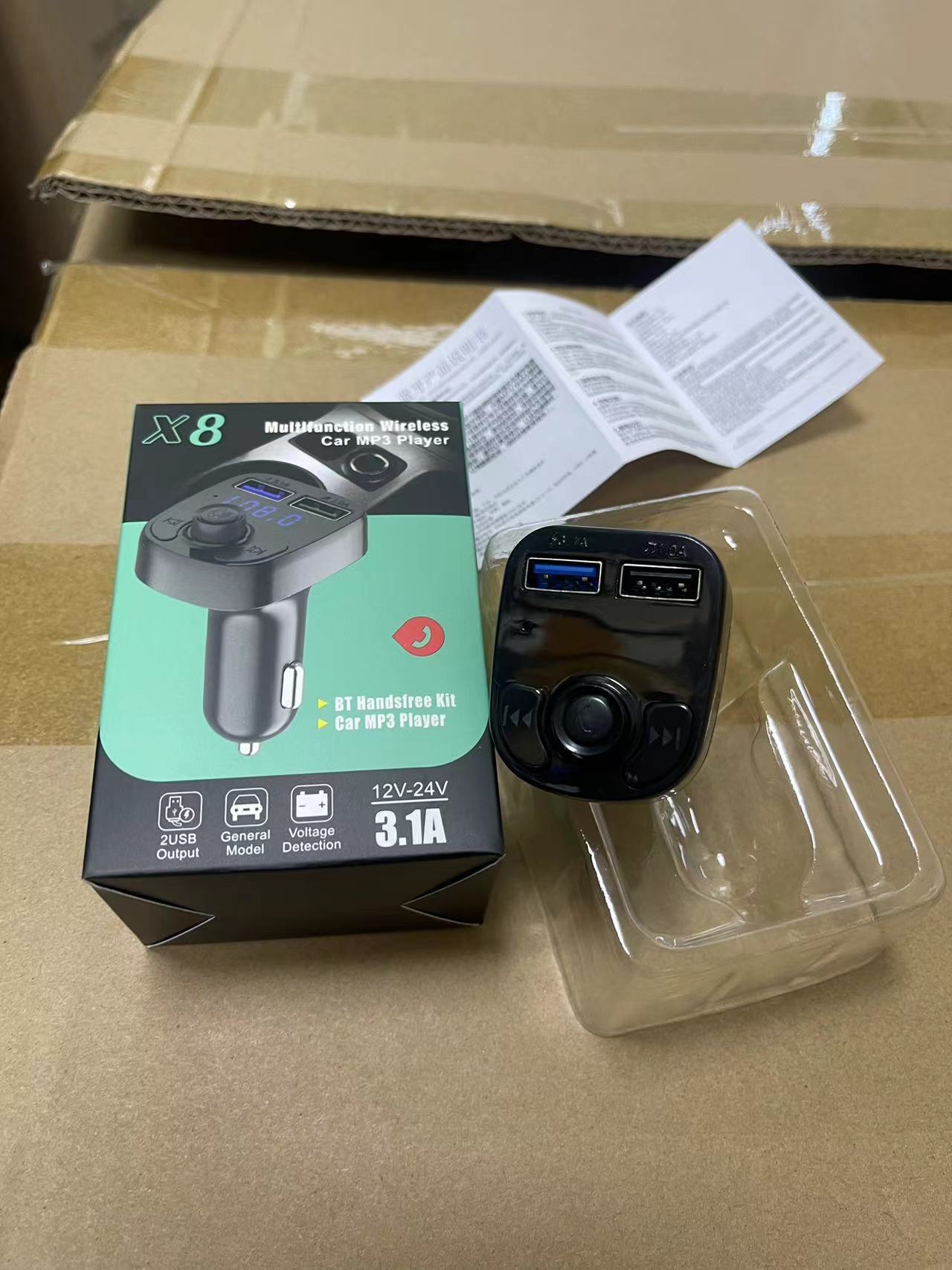 Cross-border New Bluetooth MP3 Car FM Frequency Digital Display Charger Player, Car Cigarette Lighter Fast Charger — foto 3