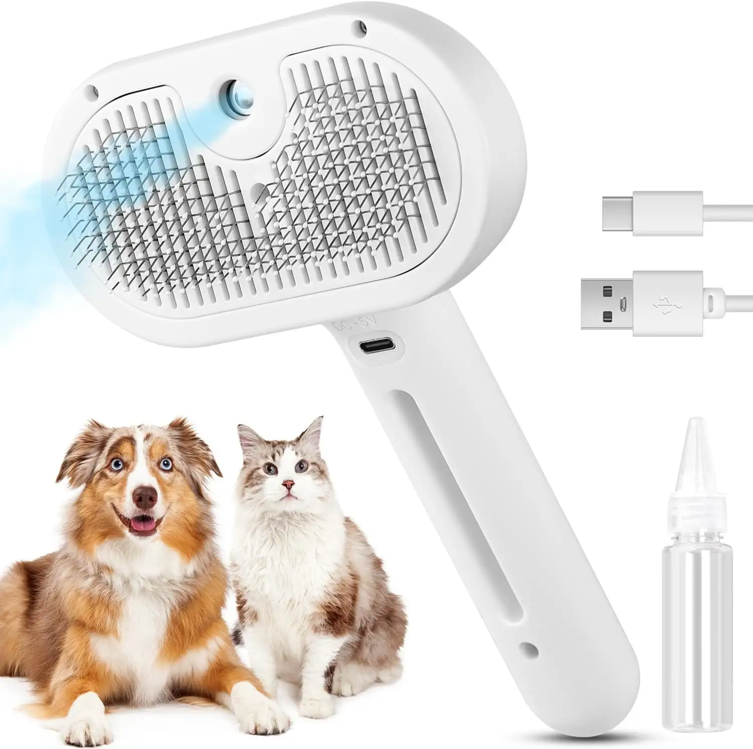 3 In 1 Cat Steam Brush, Pet