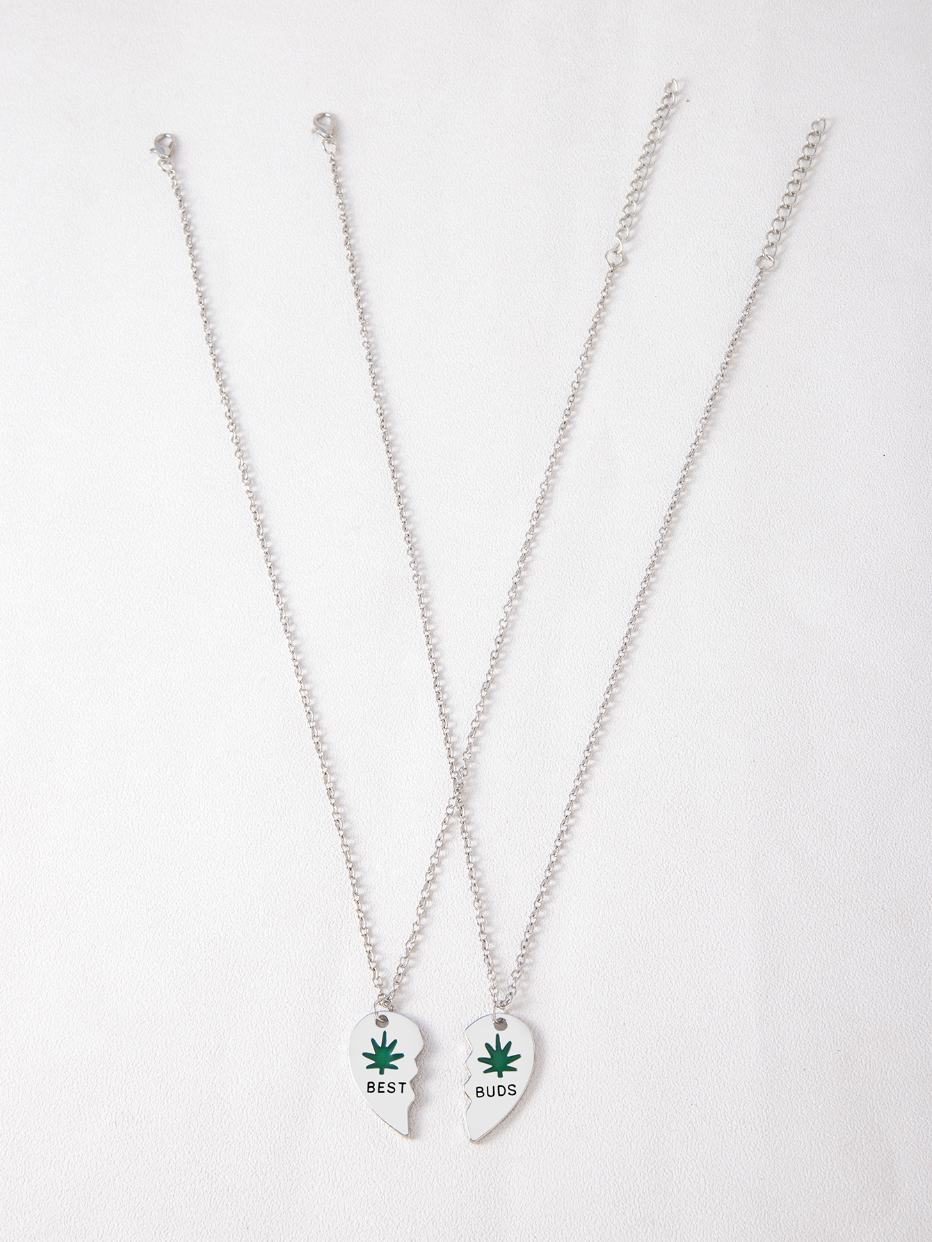 Leaves Best Friend Heart Pendant Necklace