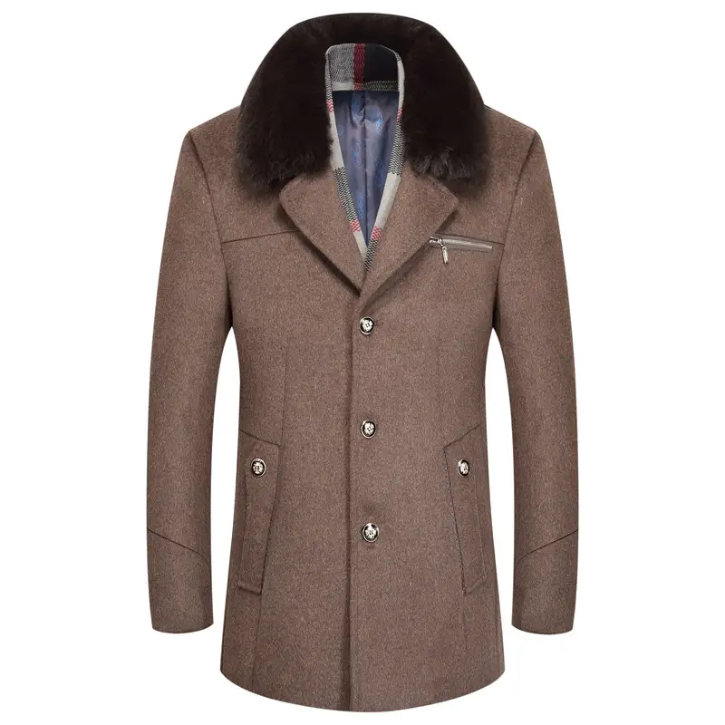 Men's Wool Padded Coat In Autumn And Winter