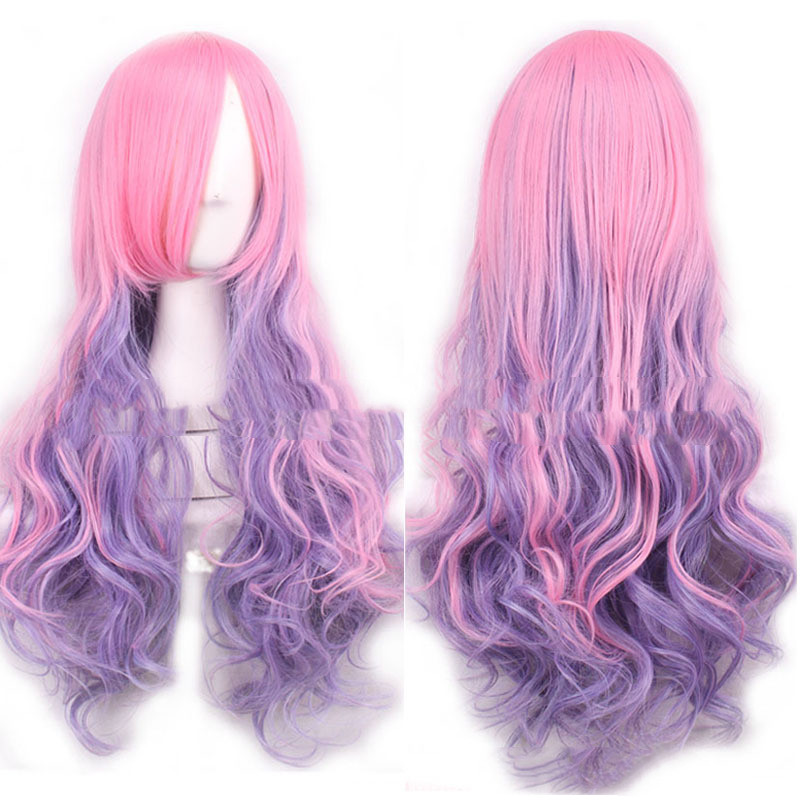 Harajuku Style Colored Female Long Curly Hair Hood M18181 - Shop at LoveMi
