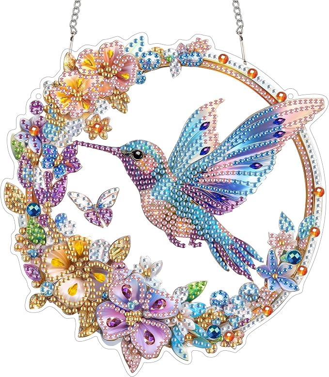 Bird Hanging Diamond Art Suncatcher Kit